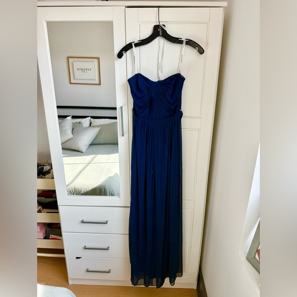 David's Bridal | Dresses | Styleyourway 6 Tie Long Mesh Bridesmaid Dress |  Poshmark